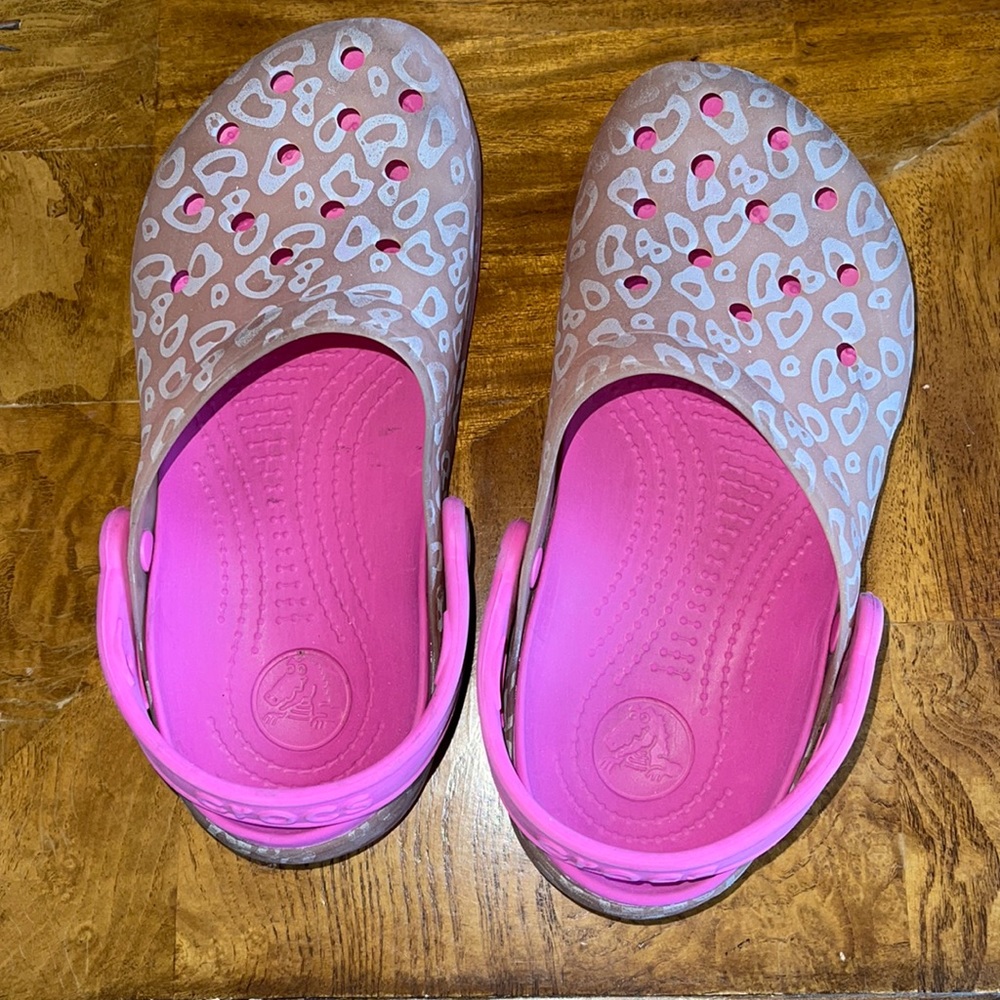 Crocs pink Junior size 3